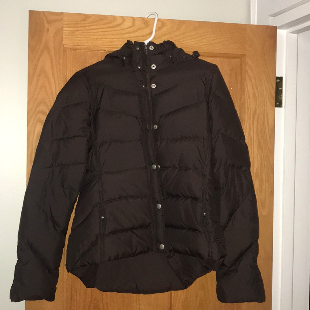 J crew brown puffer jacket!